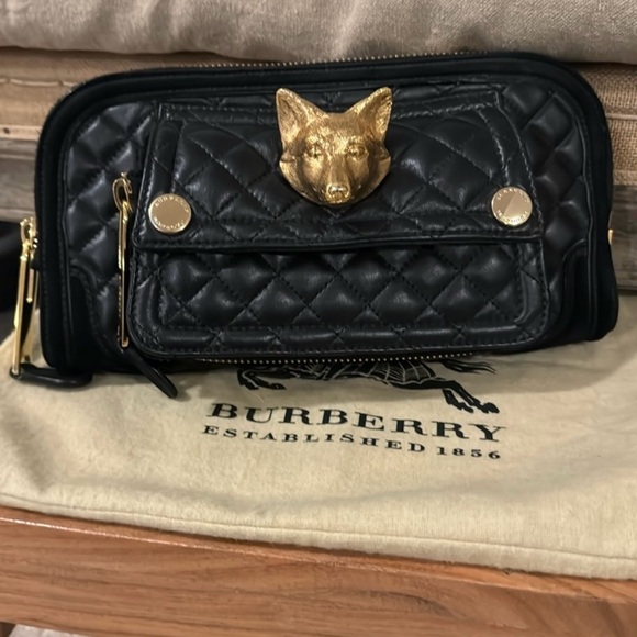 Burberry Handbags - Authentic Burberry Fox Head Clutch